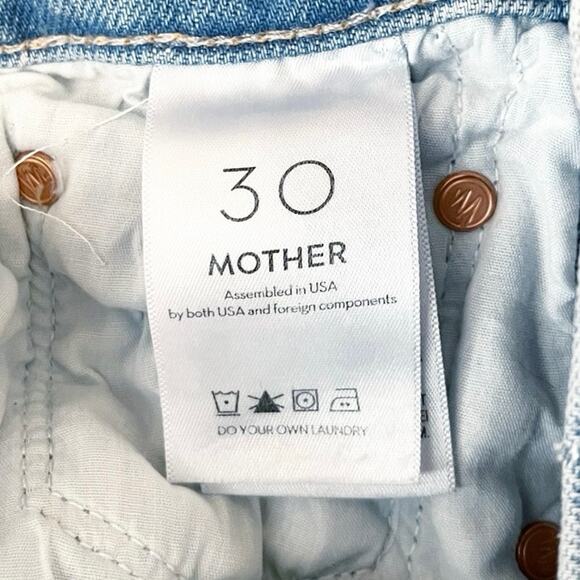 Mother Superior High Waisted Rider Skimp Straight Leg Jeans in The Confession - Picture 5 of 9